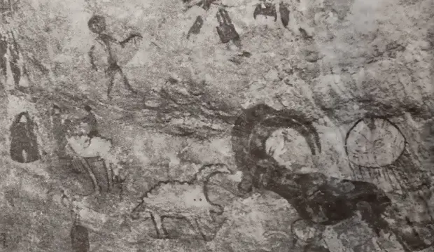 Pintura rupestre del sahara