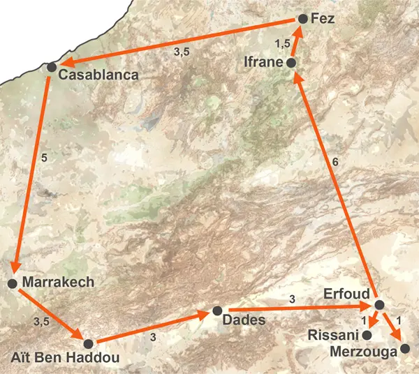 Circuito Ciudades Imperiales y Kasbahs