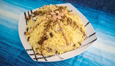 Seffa. Cous cous dulce