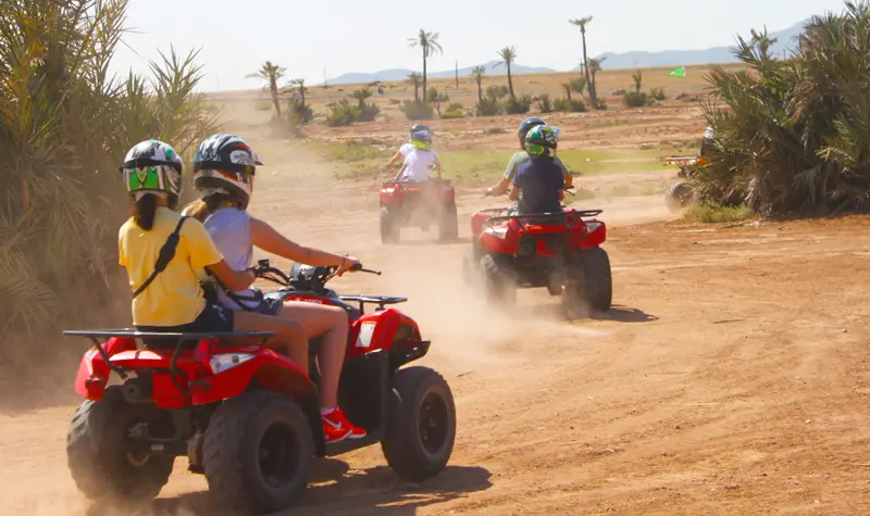 Marrakech guía y actividades. Quad en el Palmeral