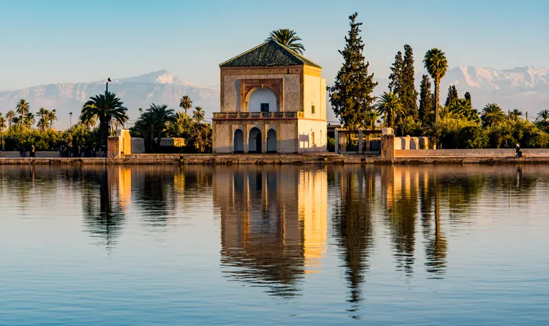 Turismo en Marrakech. Jardines de la Menara
