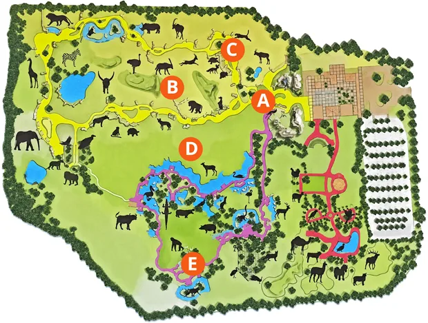 Mapa de Zoo de Rabat