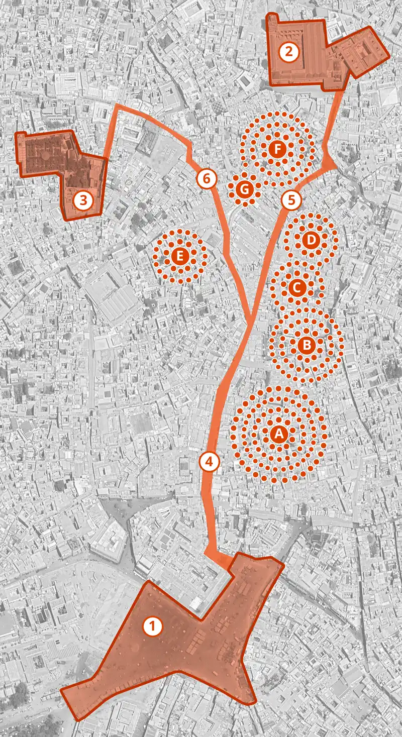 Mapa de los zocos de Marrakech