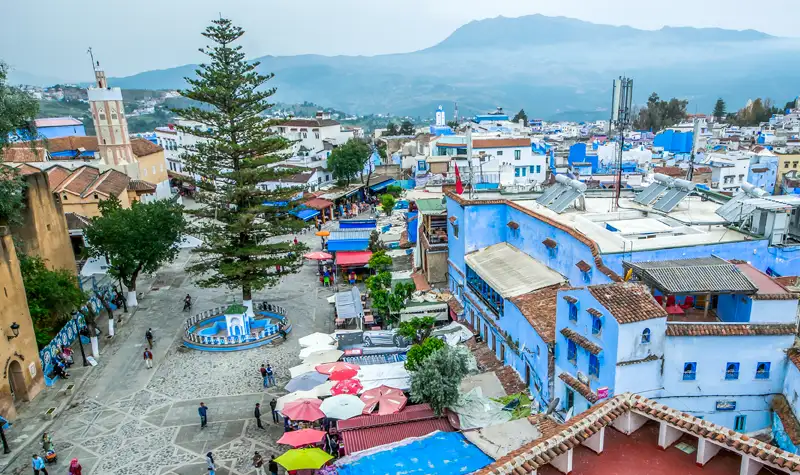 Informacion de Chefchaouen o Chaouen. Plaza Uta el Hamman